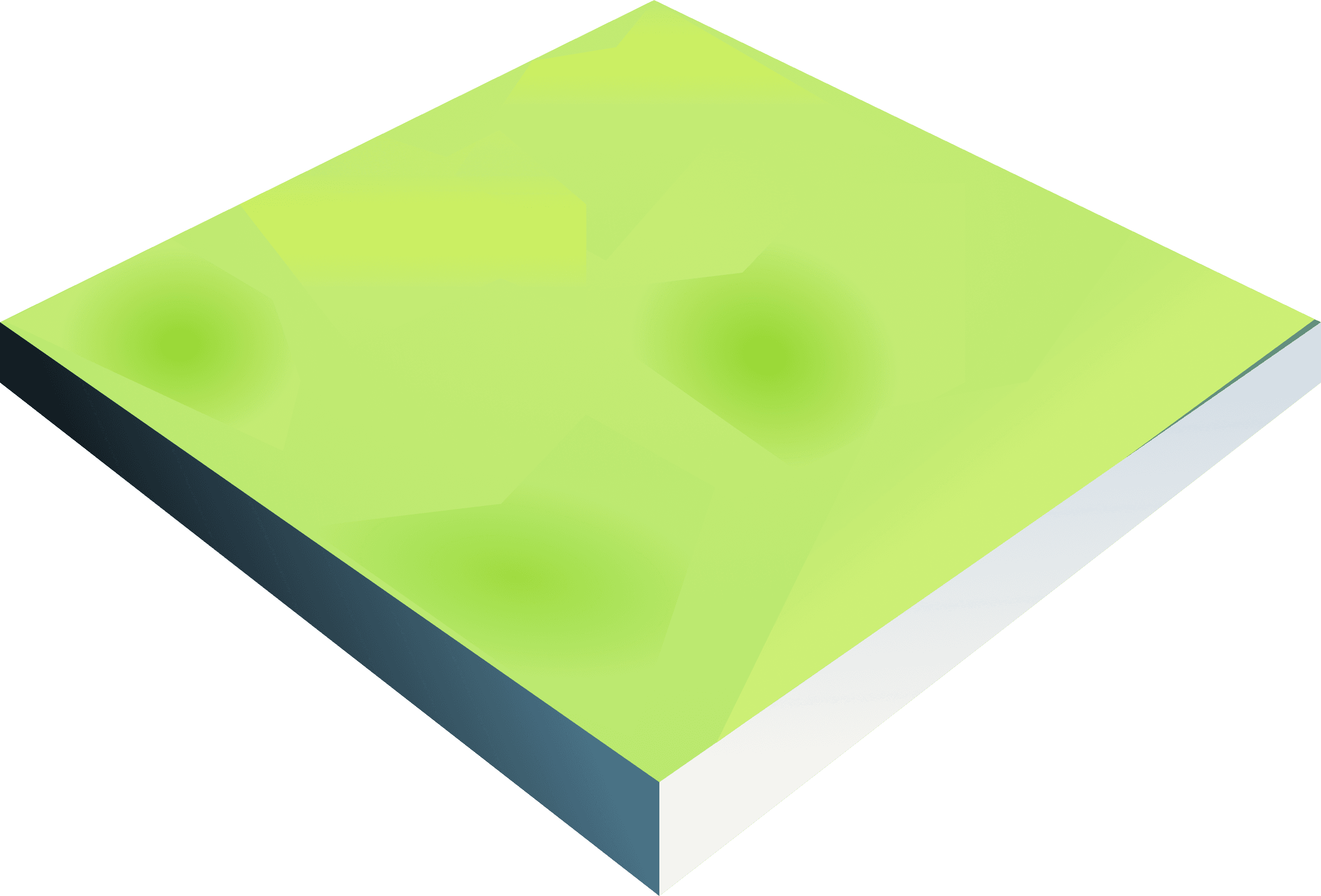 An isometric platform where project keys will be placed.